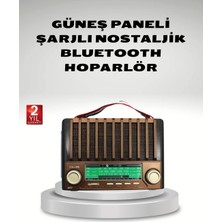 İntora Taşınabilir Hoparlör Güneş Panelli Bluetooth USB Sd Fm Am Sw Radyo