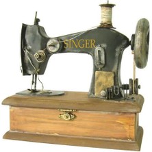 İntora Dekoratif Metal Dikiş Makinesi Kutulu Hediyelik