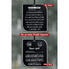Ayetel Kürsi ve Nazar Dualı Dikiz Aynası Süsü - Çift Taraflı