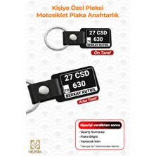 Kişiye Özel Pleksi Motosiklet Plaka Anahtarlık - Çift Taraflı
