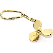 Hediye Sandalı Pirinç Gemi Pervanesi Tasarımlı Anahtarlık