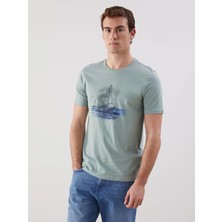 Lc Waikiki Yeni Sezon Bisiklet Yaka Kısa Kollu Baskılı Penye Erkek Tişört