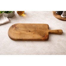 Rustik Kulplu Ahşap Sunum Tahtası - Kulpu Kesme&sunum Tahtası 52*20