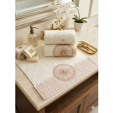 Z&N Style Annem (3.lü Set) Çeyizlik 50X90 Cm. Kadife Doku Piliseli Dantelli El ve Yüz Lüks Havlu Seti