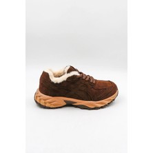 Guja İthal Seri Kadın İçi Kürklü Sneaker Spor Ayakkabı GJ368-1 - Kahve - 36