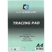 Alex Schoeller 30'Lu Aydınger Blok A4 90 gr Alx-826 Şeffaf Çizim Kağıdı
