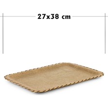 Grand Cam Premium Deri Dokulu Sunum Tepsisi | 27X38 cm