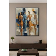 Safir Design Modern Soyut Figüratif Kadın Silüetli Çerçeveli Tablo