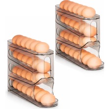 Microcase Abs Plastik Dolapiçi Yuvarlanır Tip Yumurta Organizer ve Standı 2 Adet AL5452