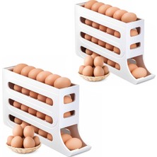 Microcase Abs Plastik Dolapiçi Yuvarlanır Tip Yumurta Organizer ve Standı 2 Adet AL54529