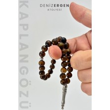 Deniz Ergen Tesbih Orjinal Sertifikalı Kaplangözü 8mm Küre Kesim Bilek Boy Tesbih