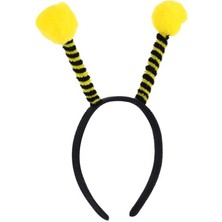 Nuvigo Gösteriler Için Sarı Ponponlu Mega Arı Taç Arı Maya Tacı 25X11 cm