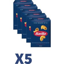 Barilla Pipe Rigate Mantı Makarna 500 gr x 5 Adet