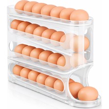 Microcase Abs Plastik Dolapiçi Yuvarlanır Tip Yumurta Organizer ve Standı AL5452