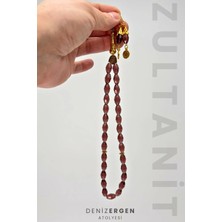 Deniz Ergen Tesbih Zultanit Tesbih Renk Değiştiren 33LÜ 8 x 12 Sultan Taşı Sultanit Tespih Diaspor Erkek Hediyelik