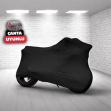 ULTRASHOP Ducati Multistrada 1200 S Penye Motosiklet Brandası Arka Çanta Uyumlu Siyah Esnek Kumaş Motor Branda