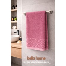 Bella Home 90X150 cm Kısmi Kadife Banyo Havlusu | 1 Adet | %100 Pamuk | Yumuşak Dokulu | Zarif & Konforlu