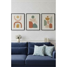 Safir Design Modern Boho Tarzı 3'lü Çerçeveli Tablo Seti