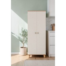 İmbaş Buğlem 2 Kapaklı 5 Raflı Mega Çok Amaçlı Mutfak Dolabı Banyo Dolabı