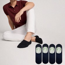 Kral Socks Erkek Babet Çorap ( Bambu Dikişsiz Parfümlü 4 Çift Silikonlu) Babet