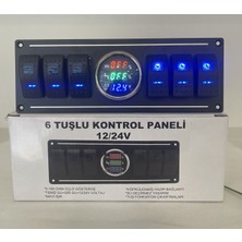 Revex Temiz Su+Gri Su+Voltaj Göstergeli 6 Tuşlu Kontrol Paneli Karavan ve Marin