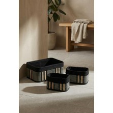 Acar Bambu 3 'lü Sepet Seti Yeşil