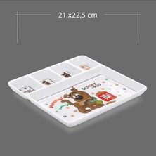 Grand Cam Porelin 5 Göz Kahvaltı Tabldot 21.5X22.5CM