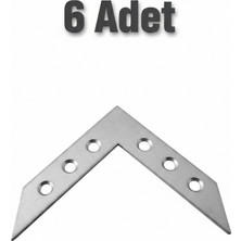Primeaks 6 Adet L Saç Gönye 8x8 cm - Mobilya Köşe Birleştirici ve Güçlendirici