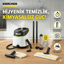 Karcher Buharlı Temizlik Makinesi Mop Fayans Koltuk Zemin Temizleyici Kimyasalsız Dezenfektan 1900W 3.5 Bar Buharlı Süpürge Sc 3 Deluxe