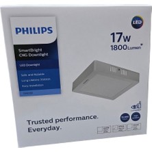 Philips Kare Tavan LED Lamba 17W 4000K Beyaz (Beyaz ile Sarı Arası IŞIK)2200 Lümen 22CM Plastik Gövde