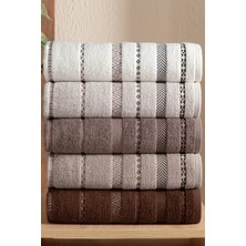 DNZGÜLCAN 5'li Izem Etnik Desen %100 Pamuk El Yüz Havlusu 50X90 cm | Yumuşak Çeyizlik Set, Premium Kalite