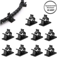 Microcase Kendinden Yapışkanlı Kablo Sabitleyici ve Düzenleyici Klips Seti 10'lu AL5408