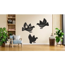 Melbay Lazer Duvar Dekorasyon Ürünleri Ahşap Güvercinler Dekoru