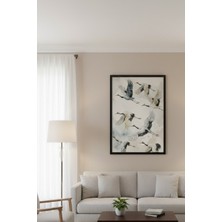 Safir Design Uçan Turna Kuşları Temalı Estetik Çerçeveli Tablo