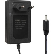 Weko WK-38112 Yerli Üretim 12 Volt - 2 Amper 2.5*0.7 mm Uçlu Priz Tipi Adaptör