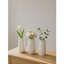 Bvinan Modern Geometrik Dekoratif Vazo Seti– Minimal Şıklık