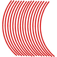 Mrt Teknik Yeni Özel  Motosiklet Jant Şeridi Kırmızı Sağ-Sol/ön-Arka