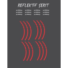 Mrt Teknik Yeni Özel  Motosiklet Jant Şeridi Mondial Drift Uyumlu Uyumlu L Reklektif Kırmızı Beyaz Sağ-Sol/ön-Arka