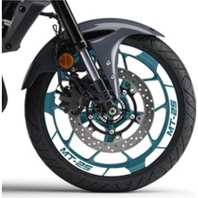 Mrt Teknik Beyaz Yamaha Mt-25 Geniş Jant Sticker Etiket Modeli