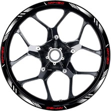 Mrt Teknik Cfmoto NK450 Sticker Jant Dışı Şerit Baskılı Kırmızı Beyaz Model