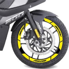 Mrt Teknik Sarı Bajaj Pulsar RS200 Geniş Jant Sticker Etiket Modeli