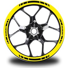 Mrt Teknik Suzukı Yazılı Kısa Yazısız Kısa Dış Şerit 16'lı Tek Renk Jant Sticker Modeli