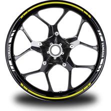 Mrt Teknik Yamaha Yazılı Kısa Yazısız Uzun Dış Şerit 16'lı Çift Renk Jant Sticker Modeli