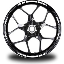 Mrt Teknik Suzukı Yazılı Kısa Yazısız Kısa Dış Şerit 16'lı Tek Renk Jant Sticker Modeli