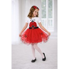 Dıgıl Kids Kız Çocuk Uğur Böceği Desenli T-Shirt Etek Takım