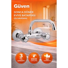 Güven Gonca Döner Eviye Bataryası (Duvara Monte)
