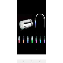 Rebound LED Işıklı Renk Değiştiren Musluk Başlığı Aparatı Pilsiz