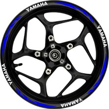 Mrt Teknik Yamaha Beyaz Yazılı  Mavi Reflektif Pençe Şeritli