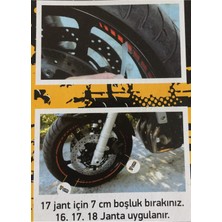 Mrt Teknik Yeni Özel  Motosiklet Jant Şeridi Yeni Özel  Motosiklet Honda Yamaha Uyumlu Sağ-Sol/ön-Arka