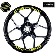 Mrt Teknik Neon Yeşil (Sarı) Cfmoto 450NK Yazılı 8 Li Jant Içi Yazı Sticker